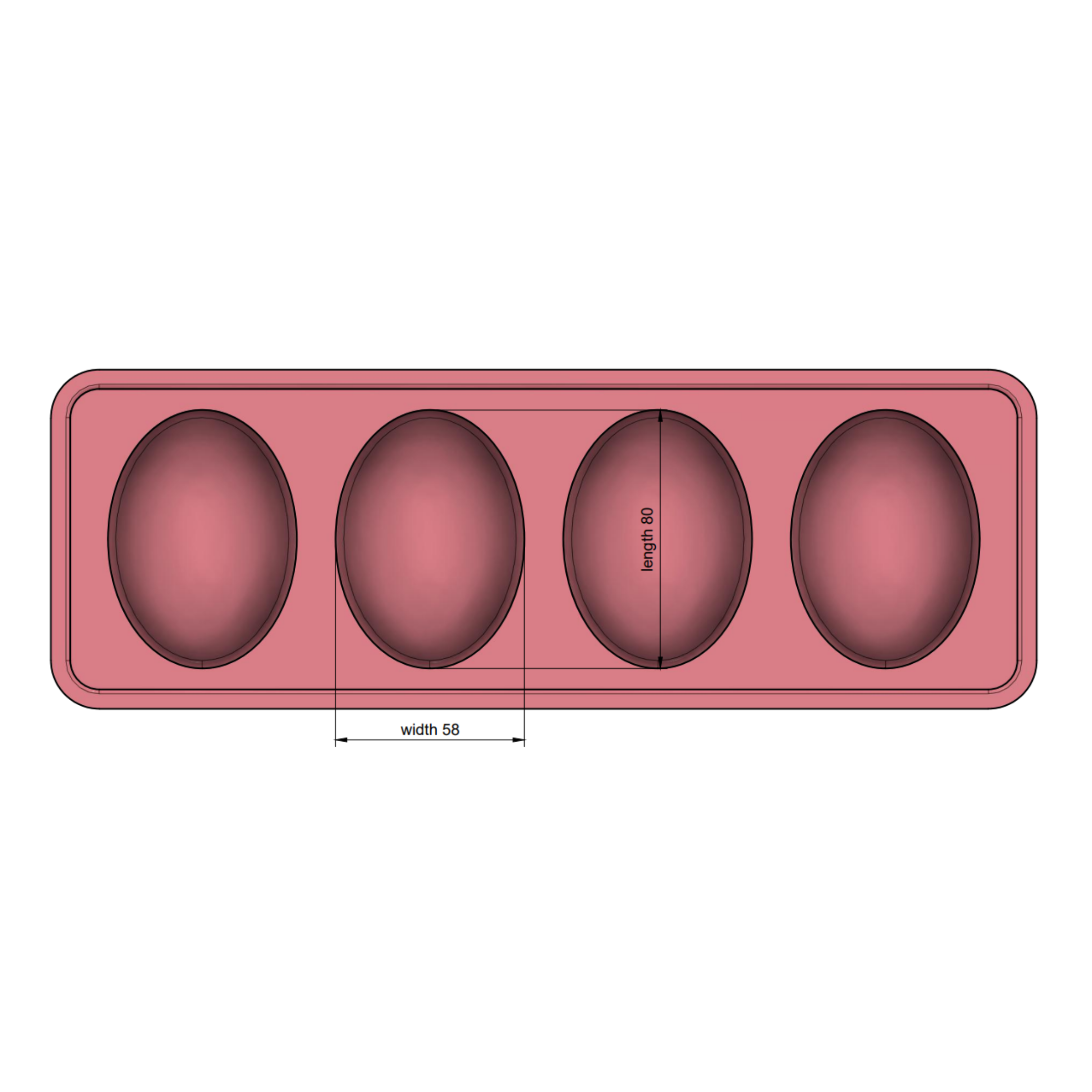 100ml Oval Soap Mould - The Mould Story