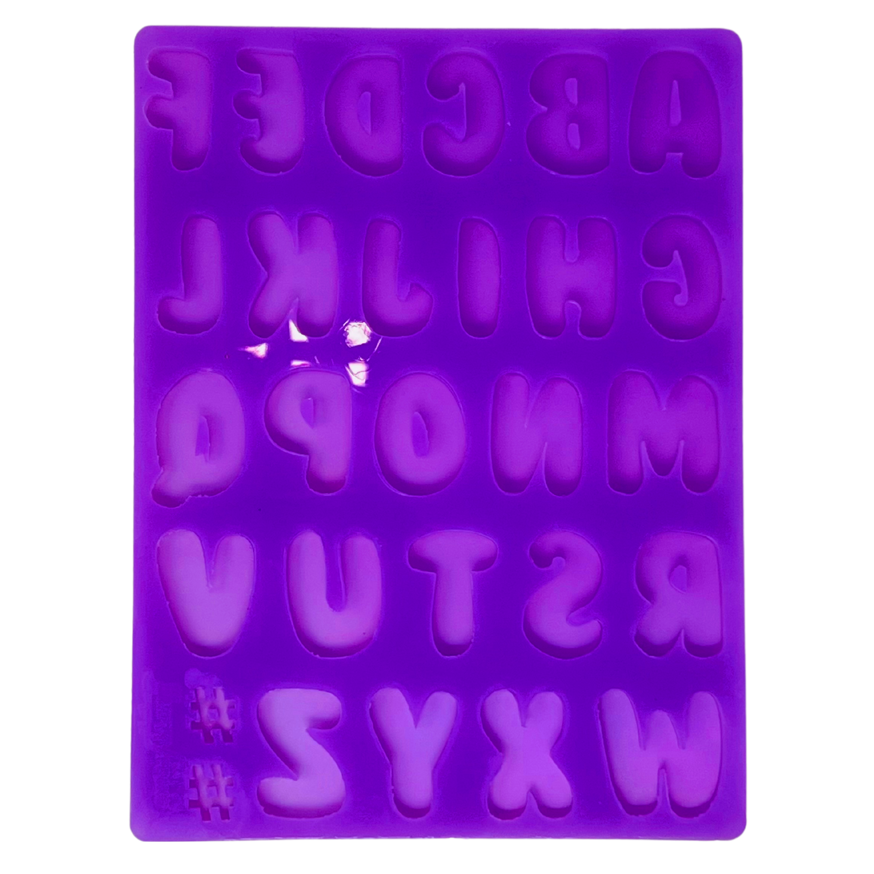 1 Inch Holographic Alphabet Palette Mould