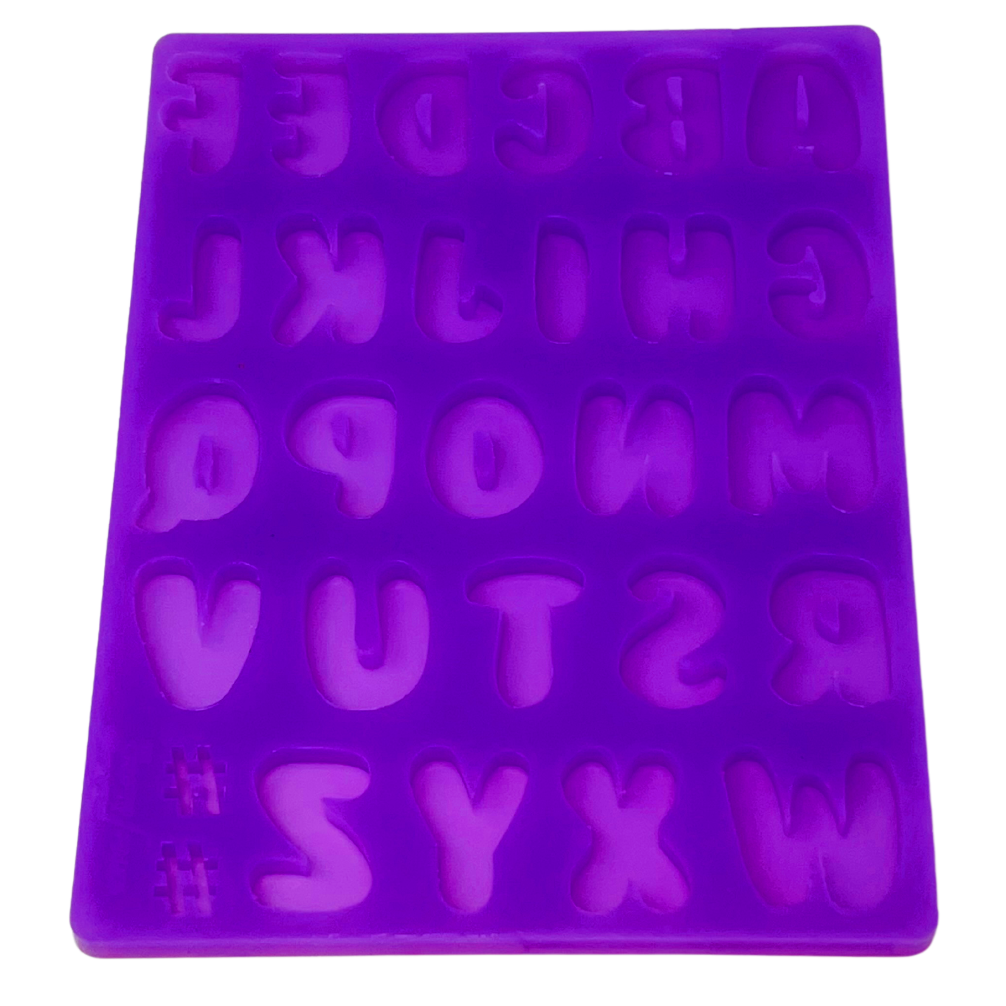 1 Inch Holographic Alphabet Palette Mould