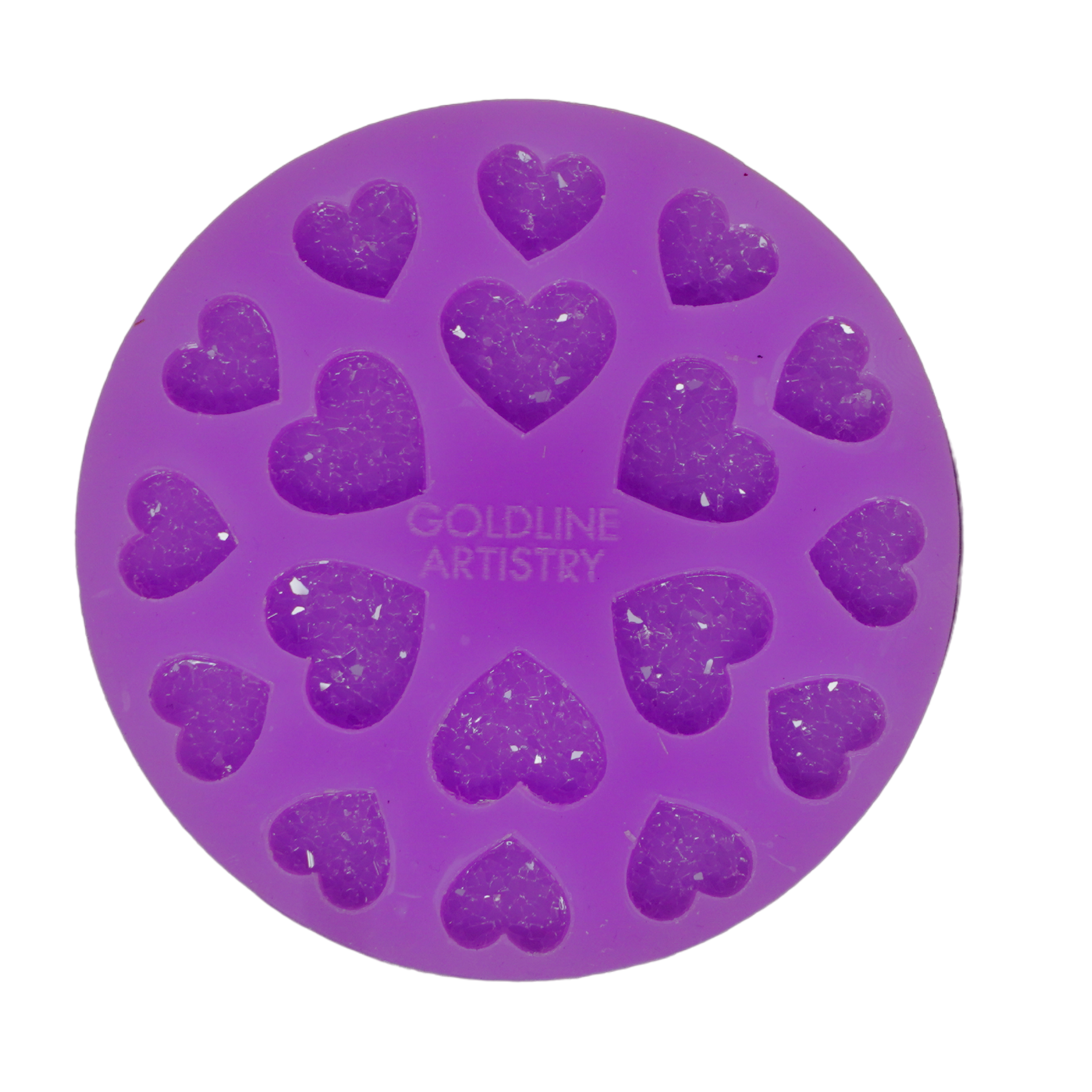 2 in 1 Druzy Heart Charms Mould