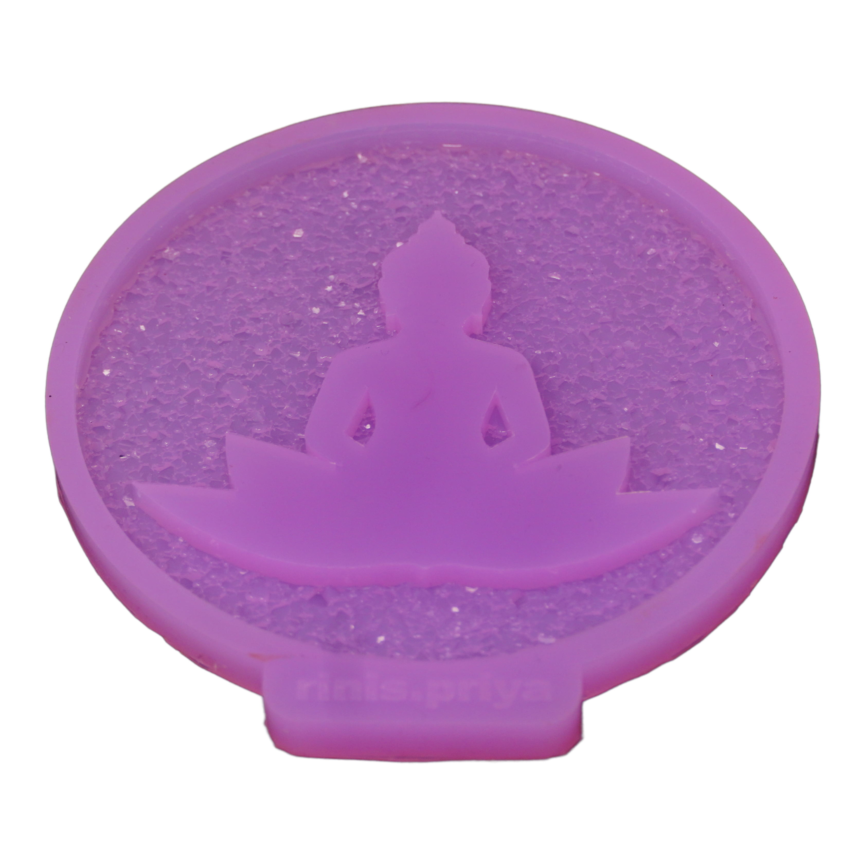 Druzy Buddha on Lotus Coaster Mould