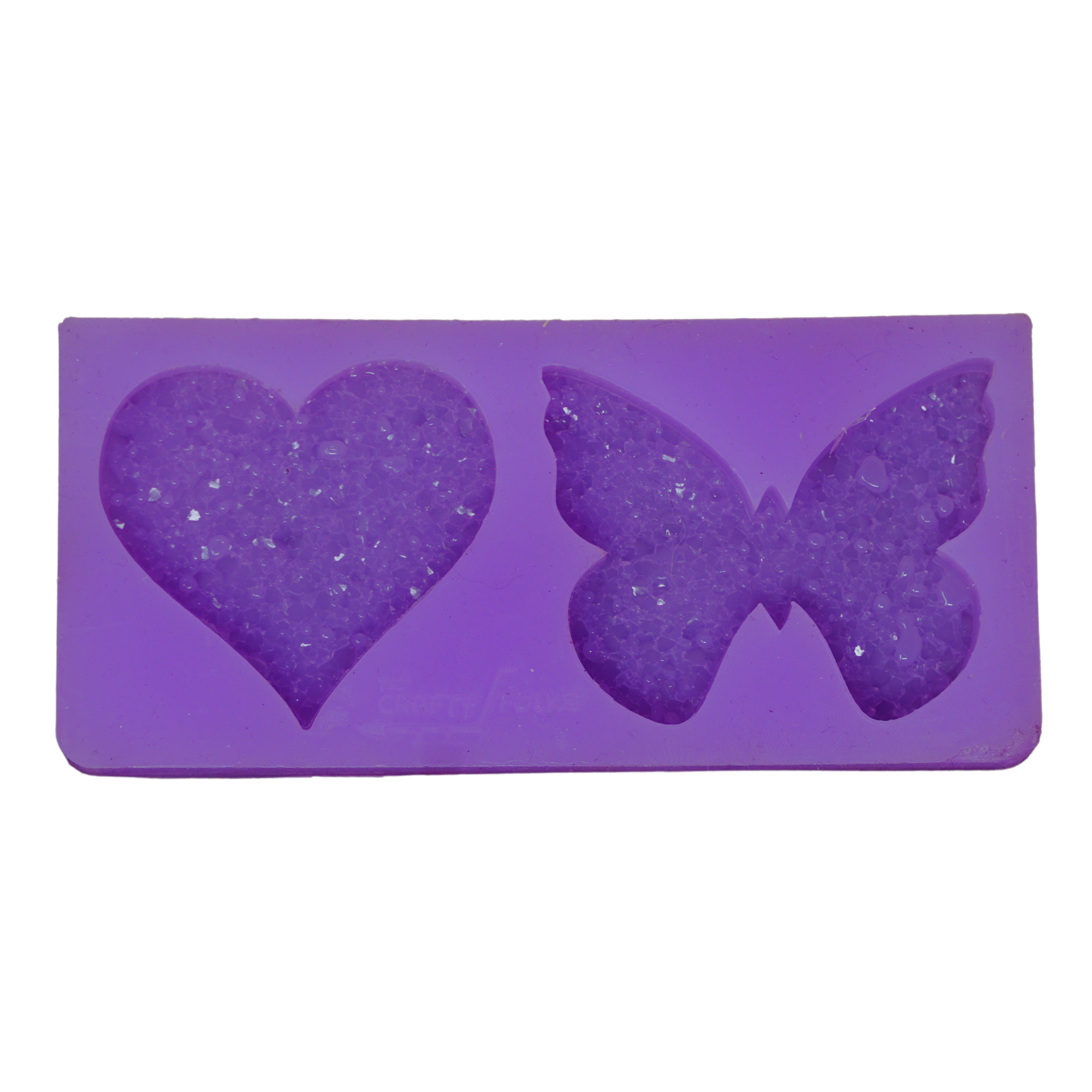 Druzy Heart And Butterfly Palette Mould