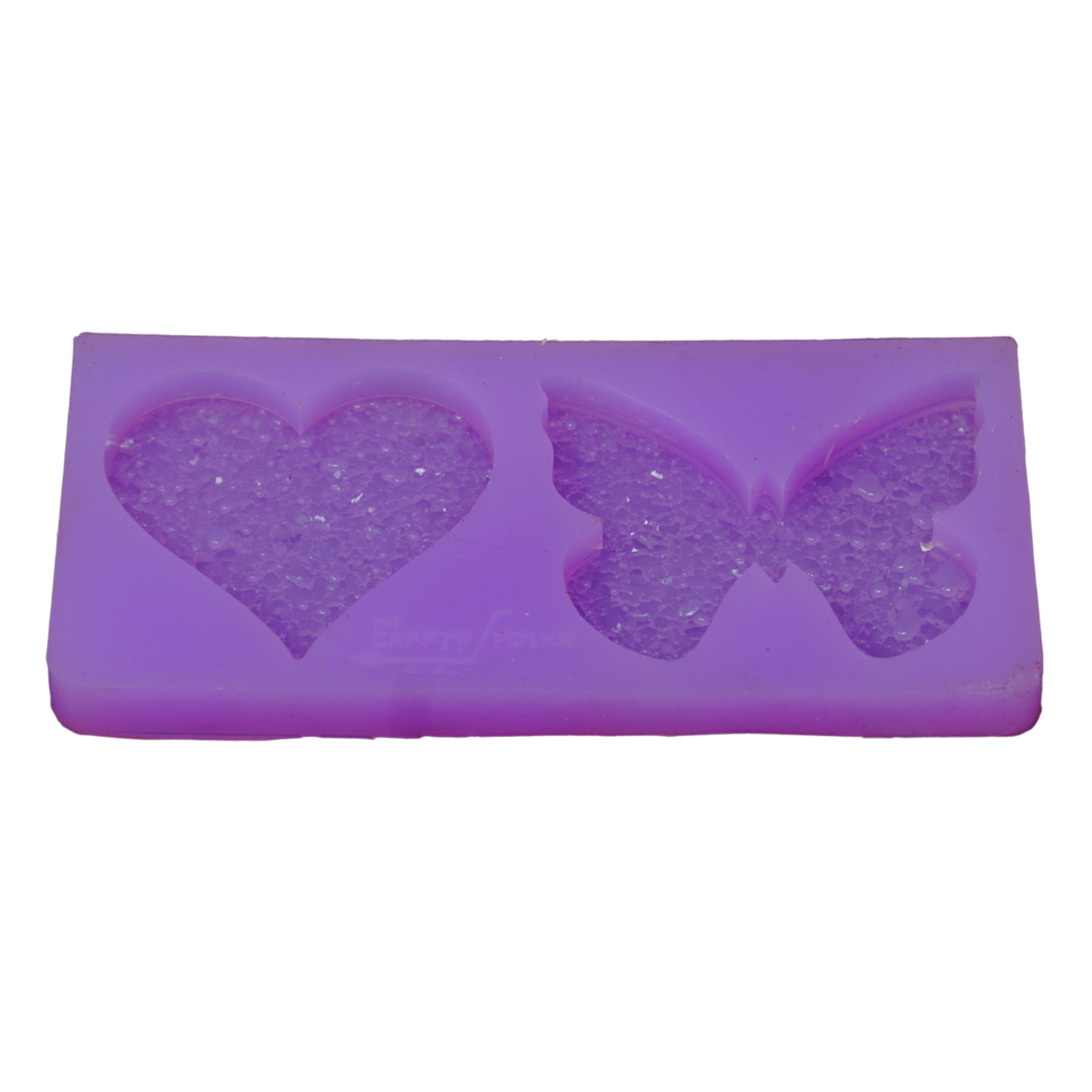 Druzy Heart And Butterfly Palette Mould