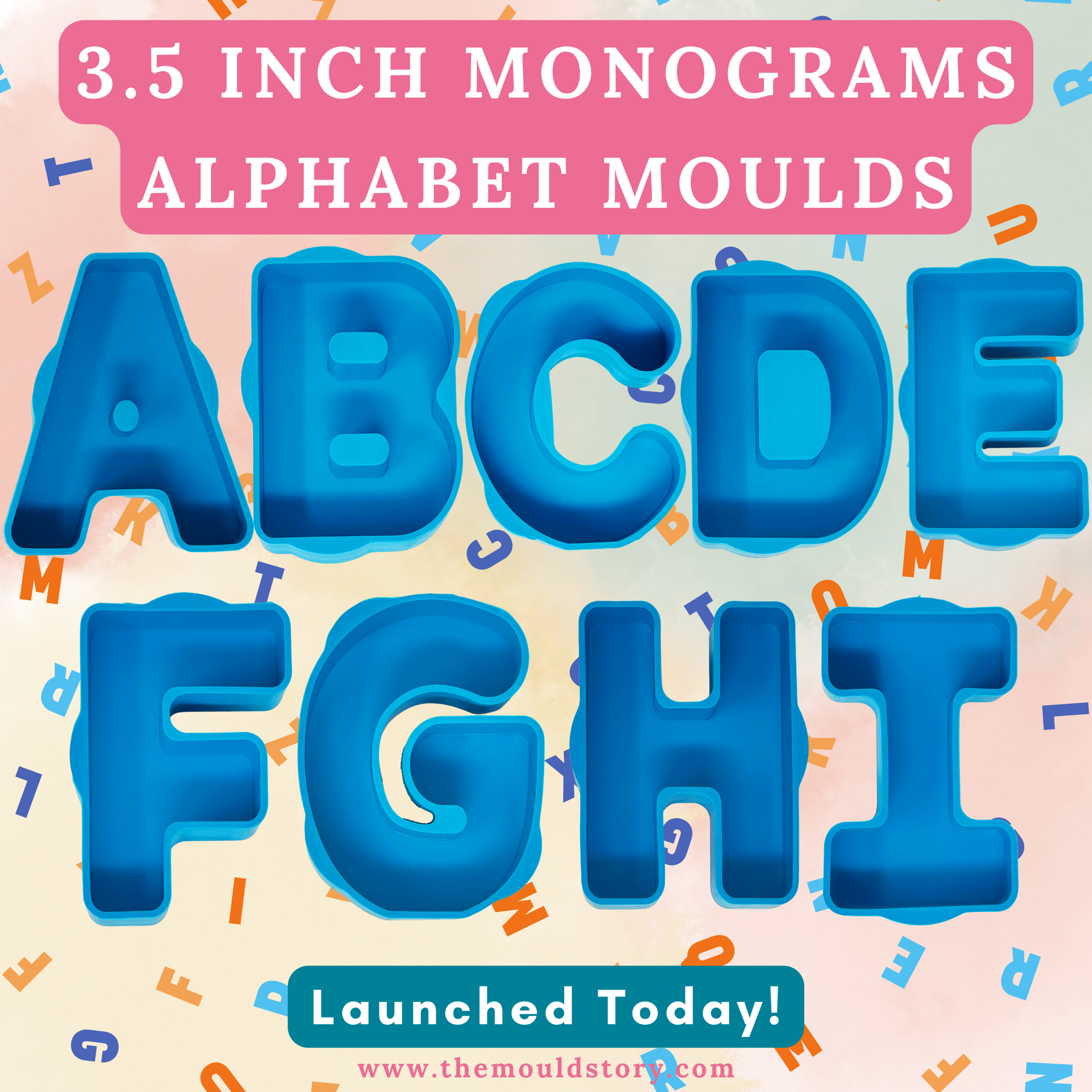 3.5 inch Monograms Alphabet Monogram - The Mould Story