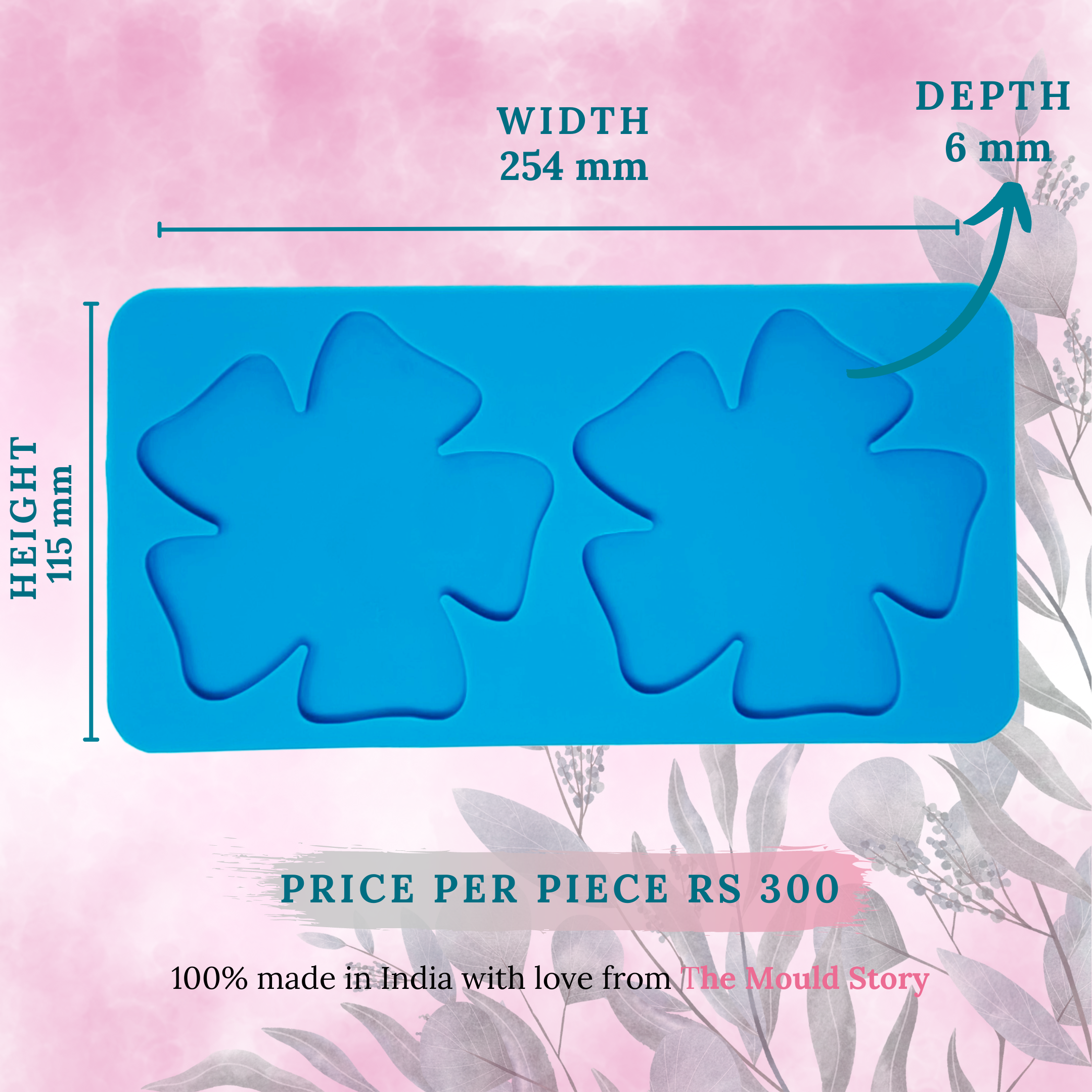 4 Inch 5 Petal Flower Coaster Palette - The Mould Story