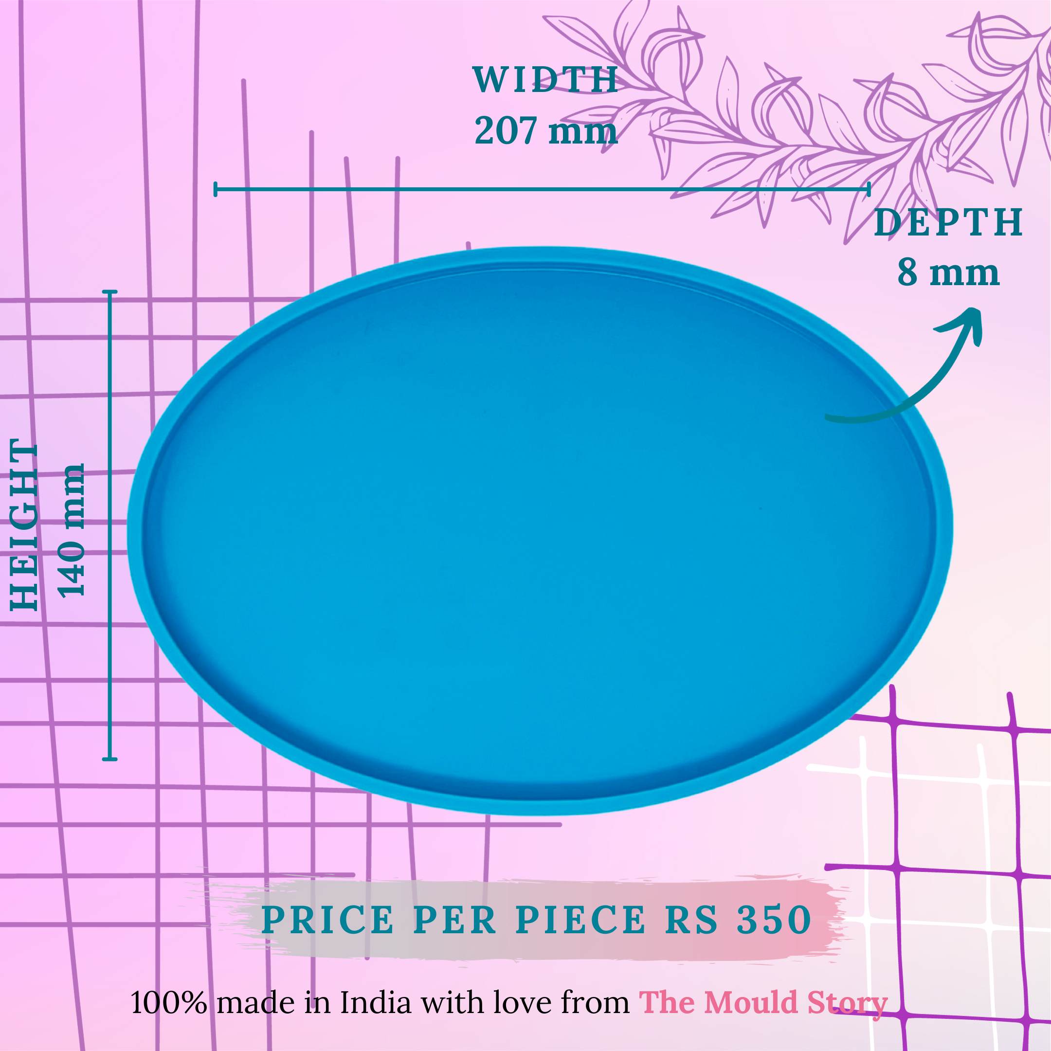 Medium Oval Coaster Mould - The Mould Story