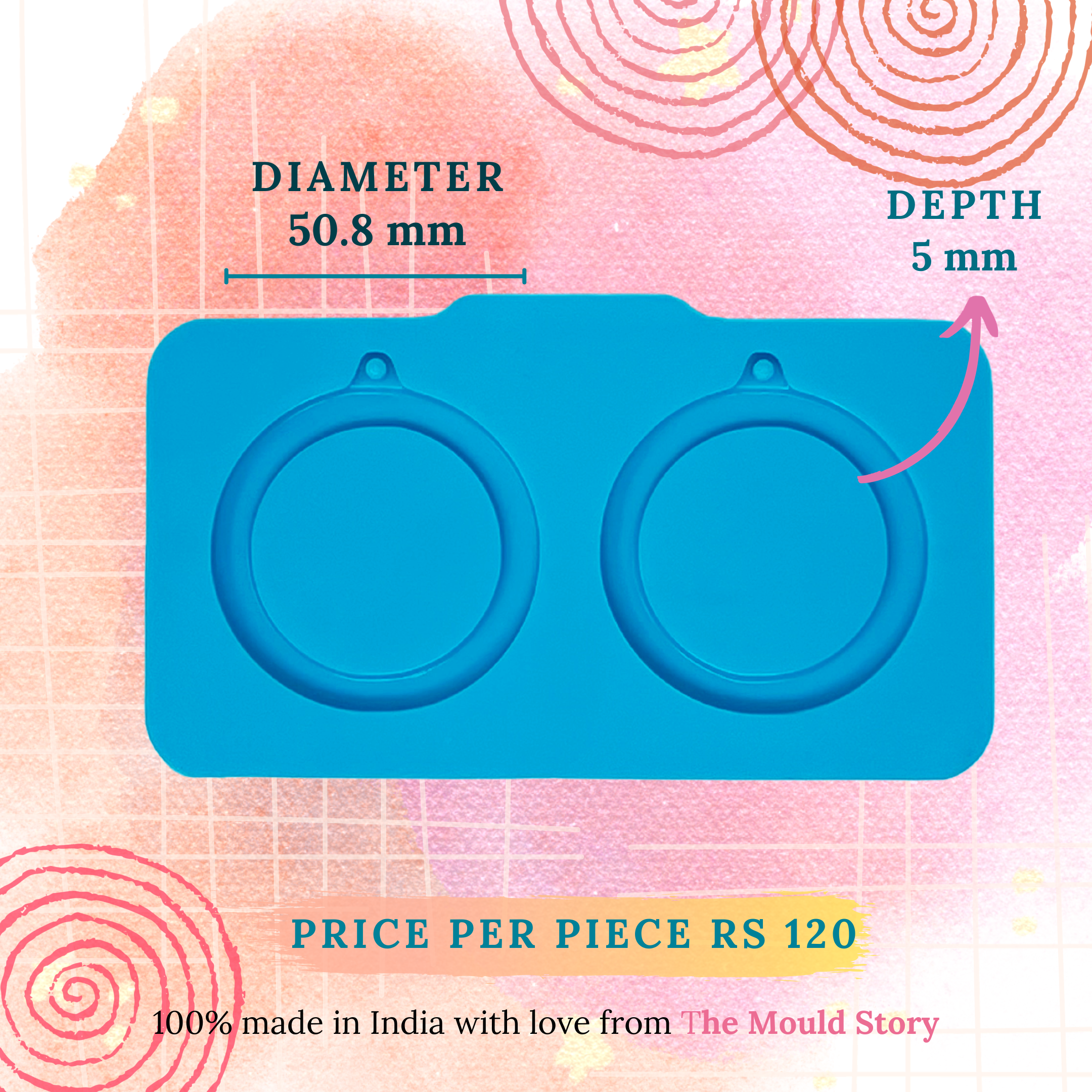 Round Photoframe Keychain Mould - The Mould Story