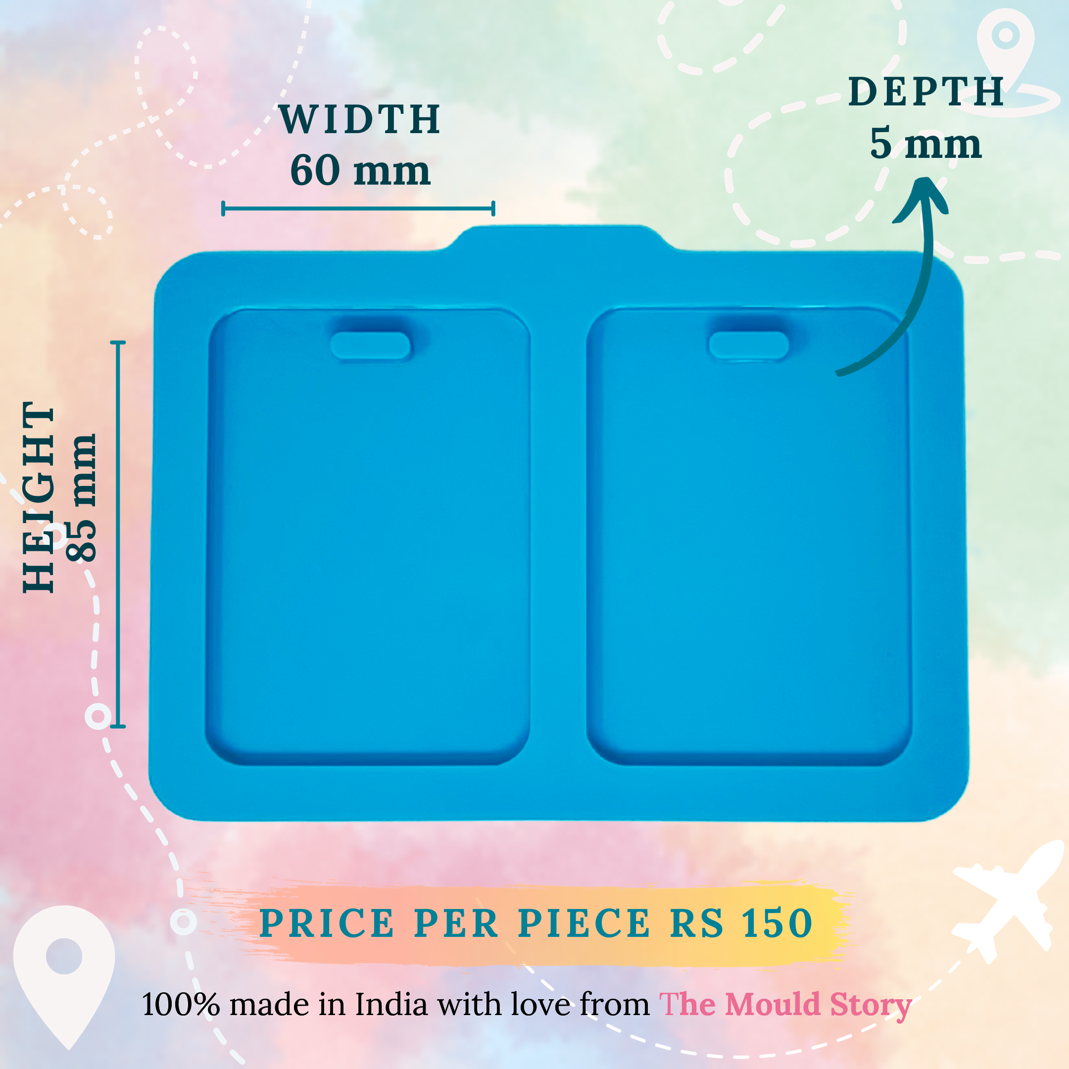 Rectangle Bag Tag Palette Mould - The Mould Story