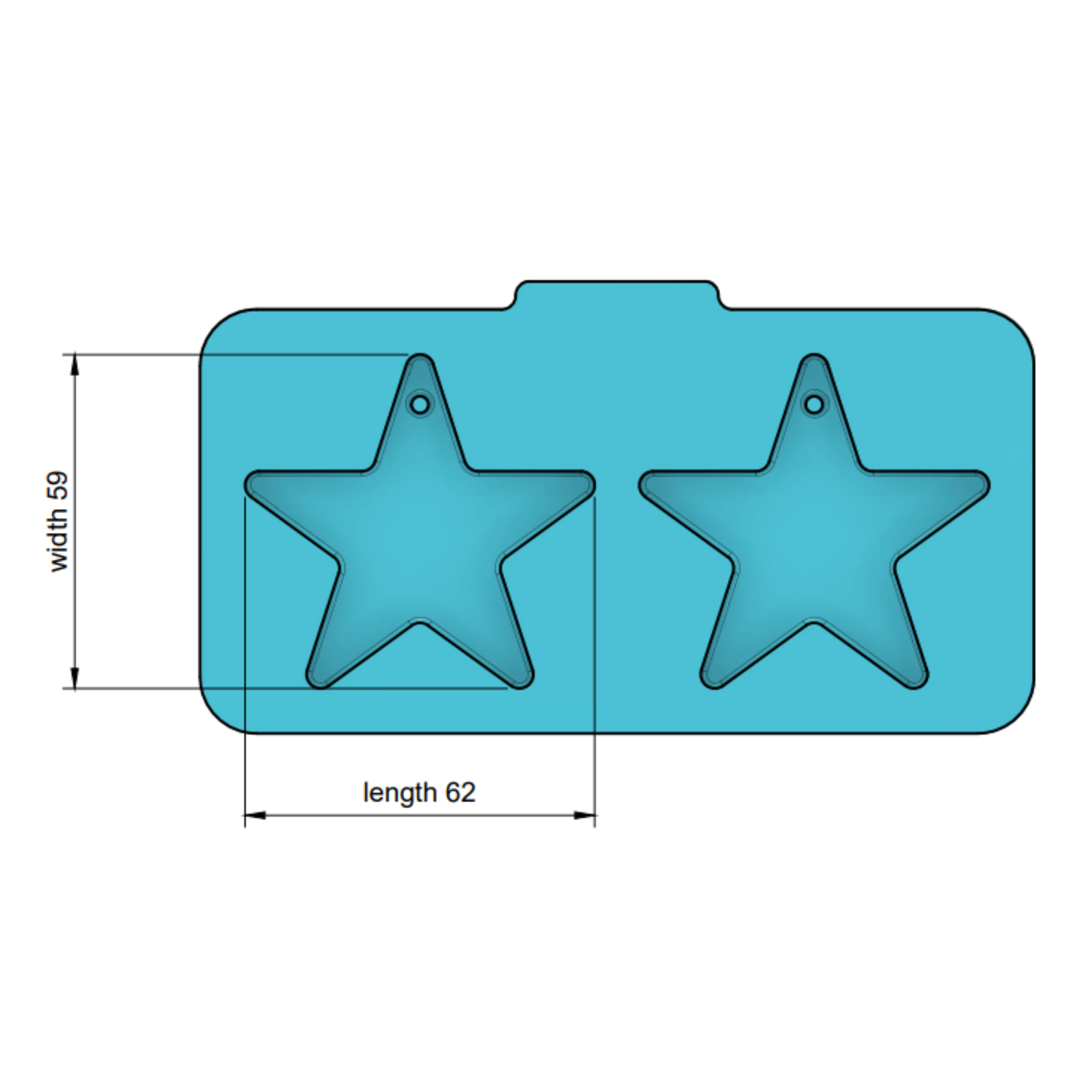 Star Shaped Christmas Ornament/ Hanging Mould - The Mould Story
