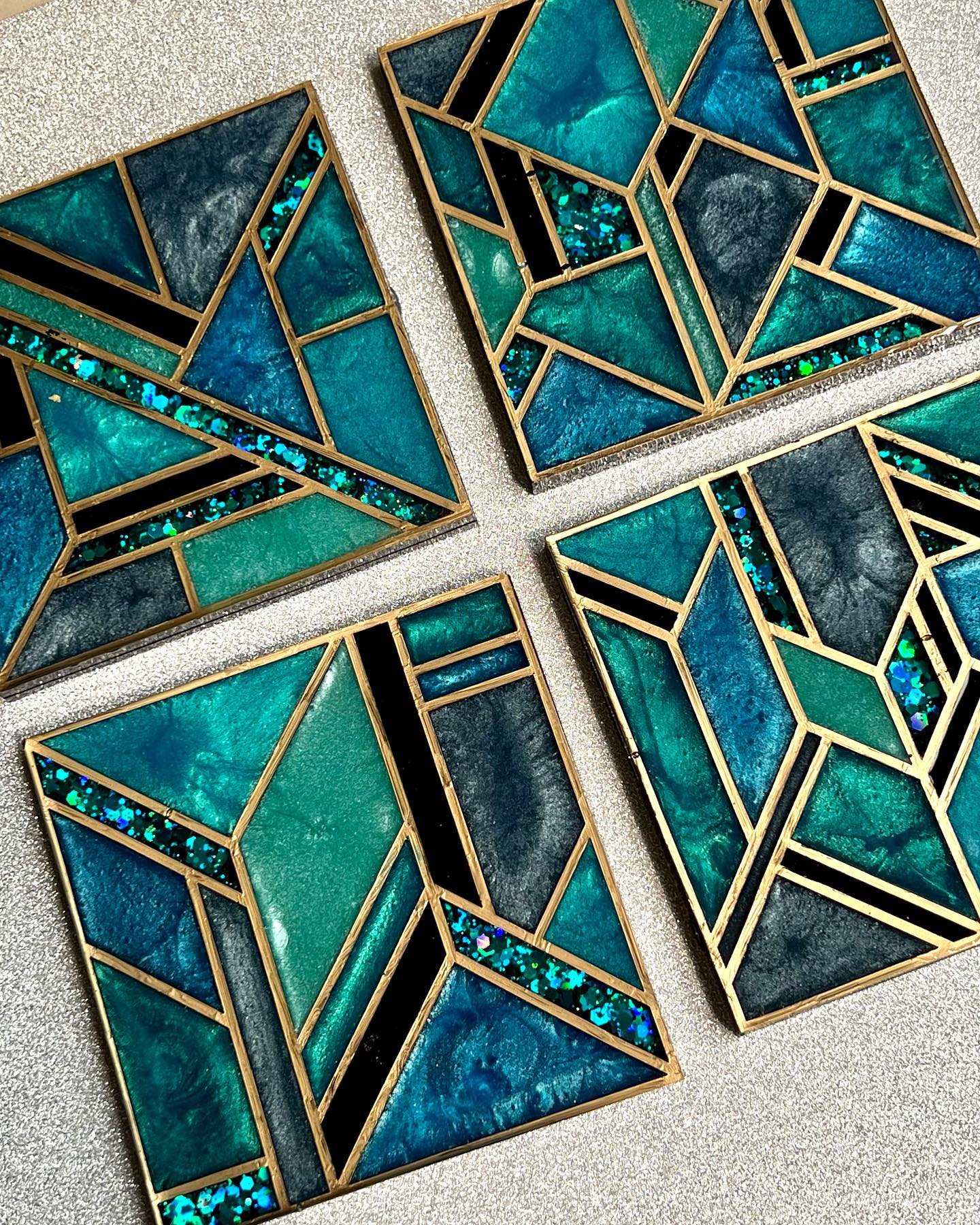 Deco Square Mosaic Coaster Mould - 3