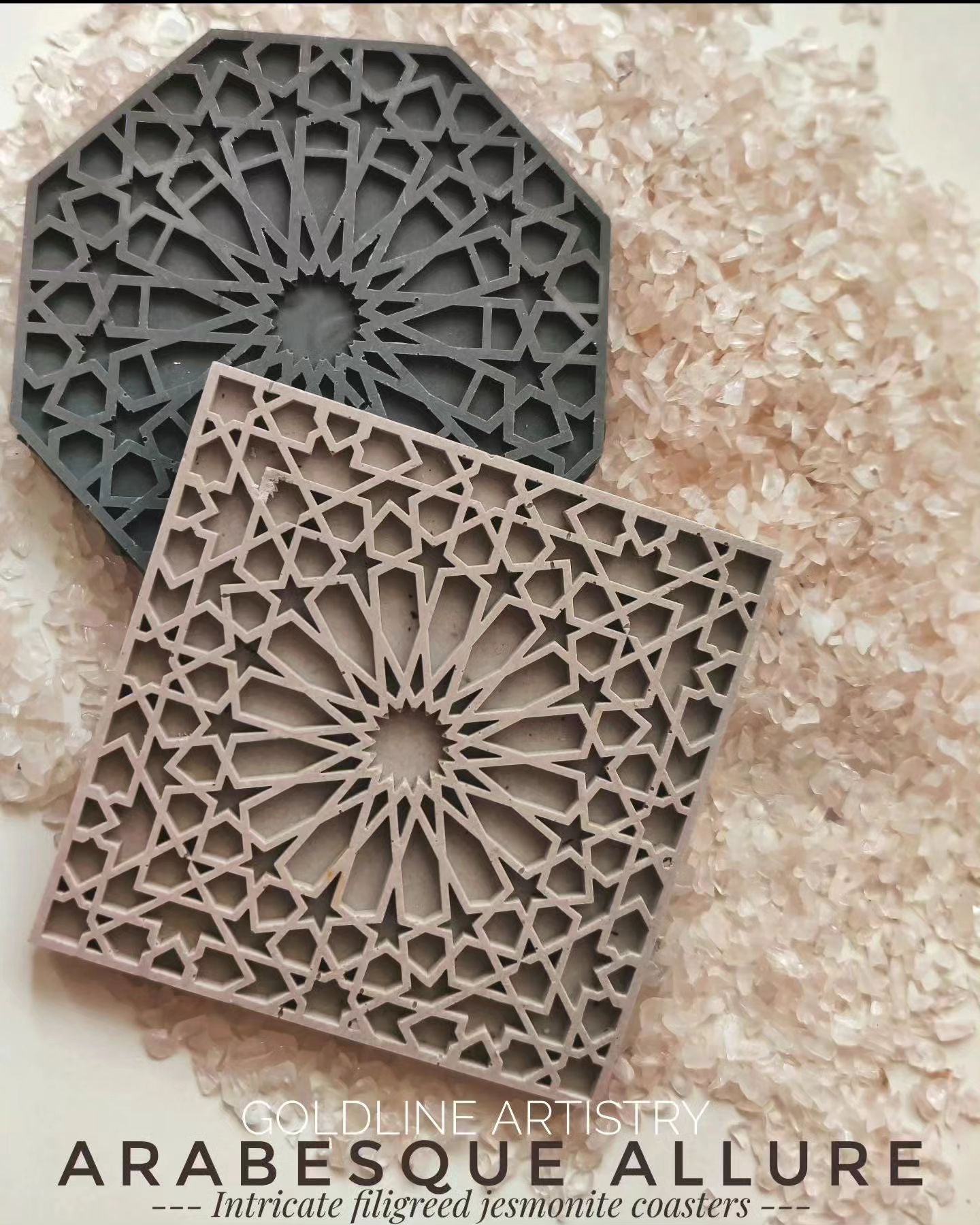 Arabesque Square Coaster Mould