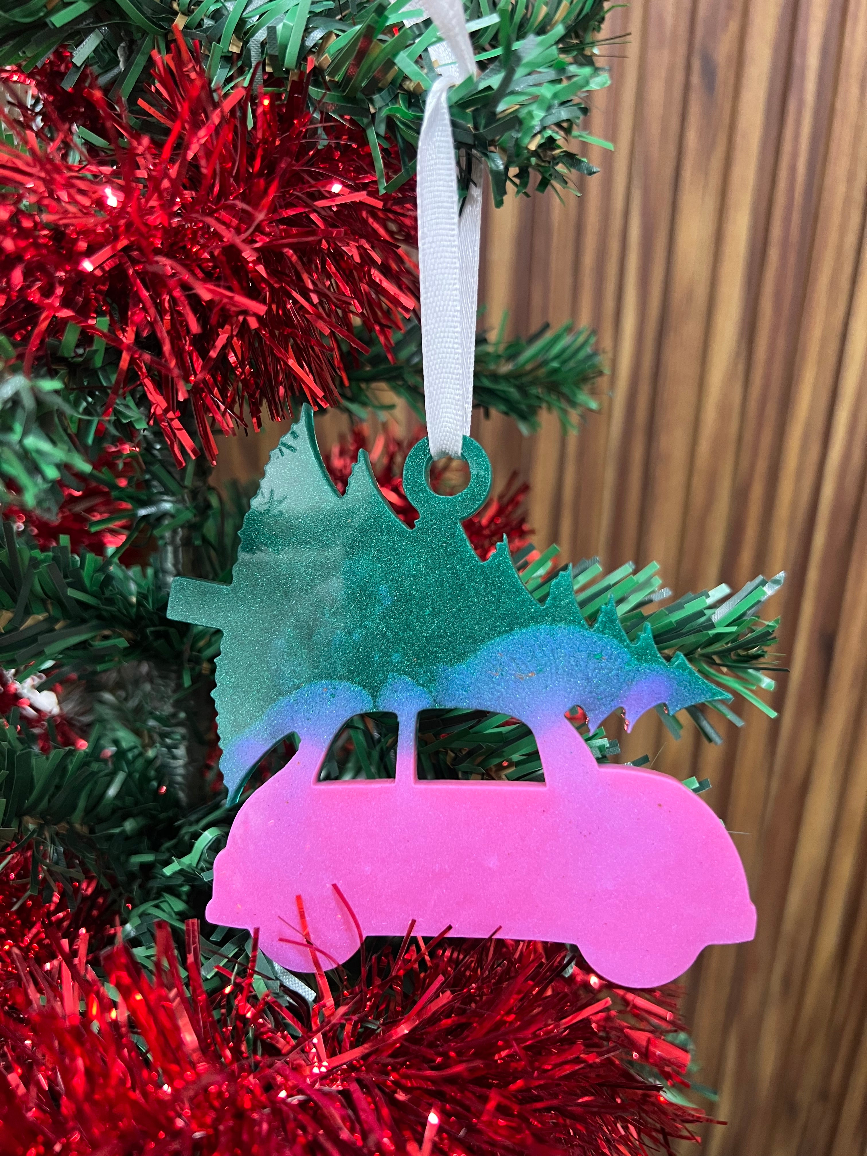 Christmas Tree Over Car Ornament Mould