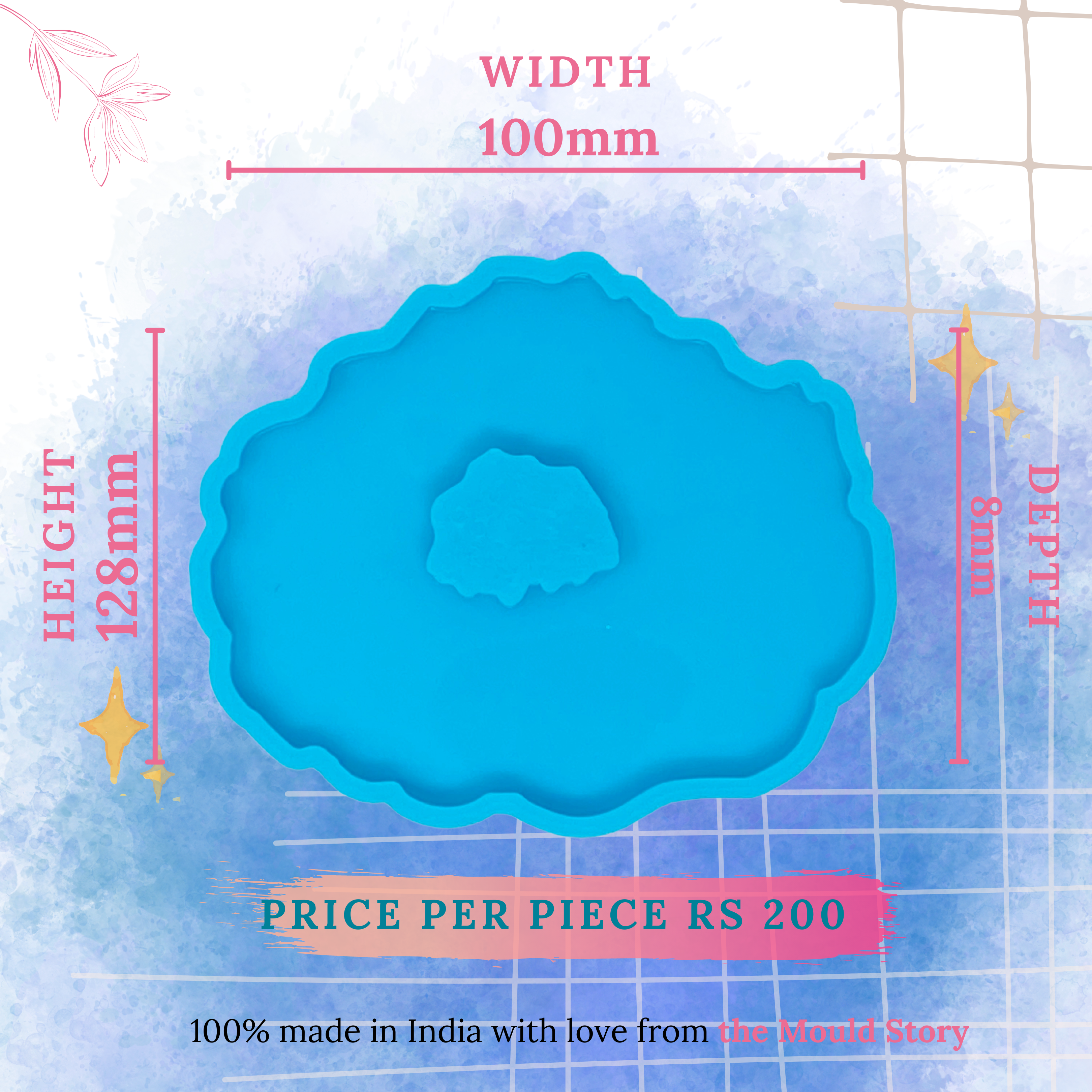 Donut Style Agate Oval Coaster Mould - The Mould Story